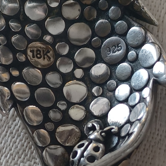 * Host Pick* John Hardy Dot Ayu Leaf Pendant, SS & 18k - Picture 8 of 11